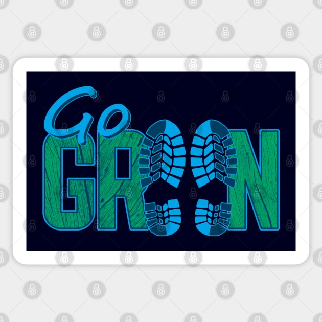 Green Footprint Sticker by dkdesigns27